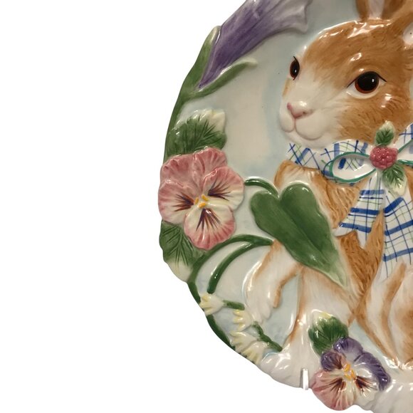 Fitz and Floyd Bunny Vintage Ceramic Plate Collector's Item - Picture 2 of 4